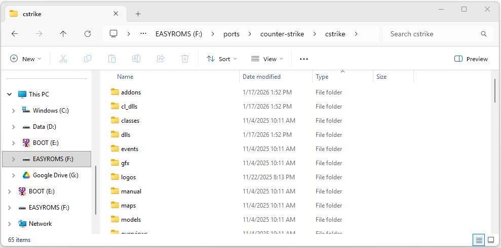 Cstrike Folder Contents